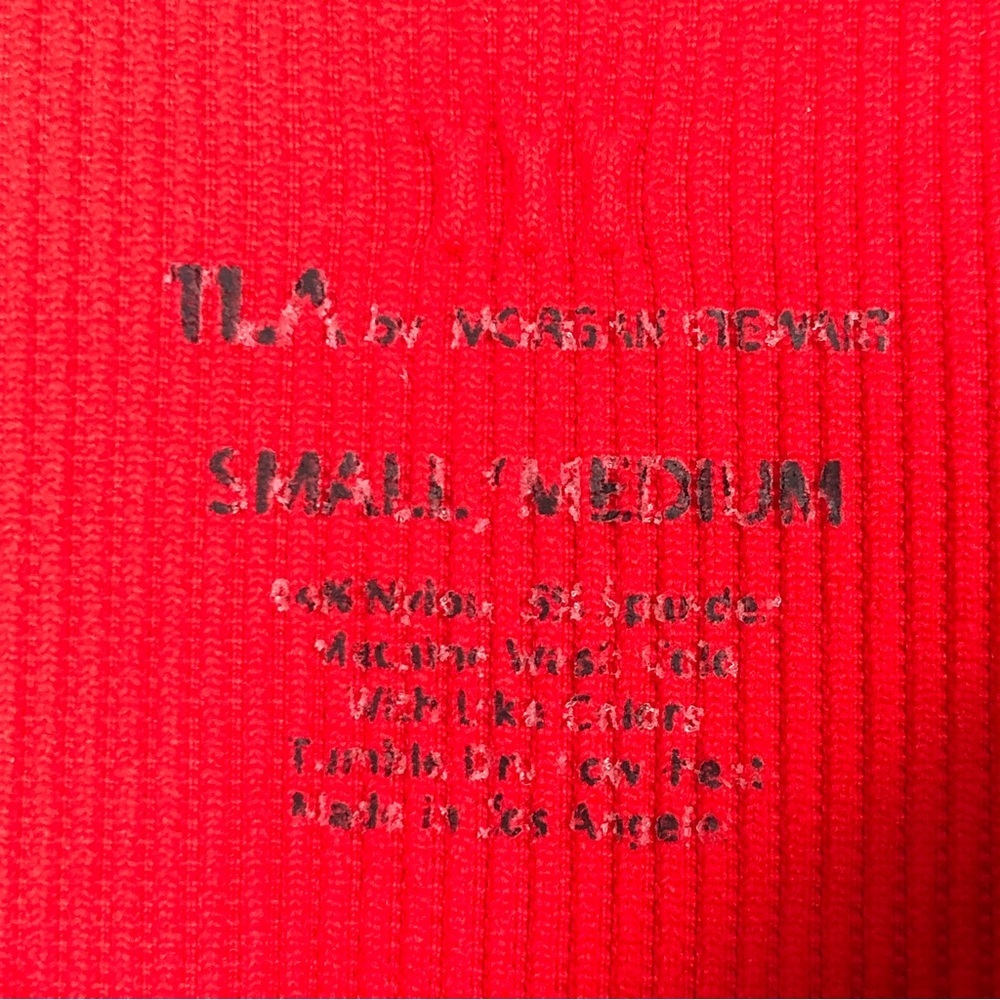 TLA by Morgan Stewart Sport Red Leggings - Picture 7 of 10